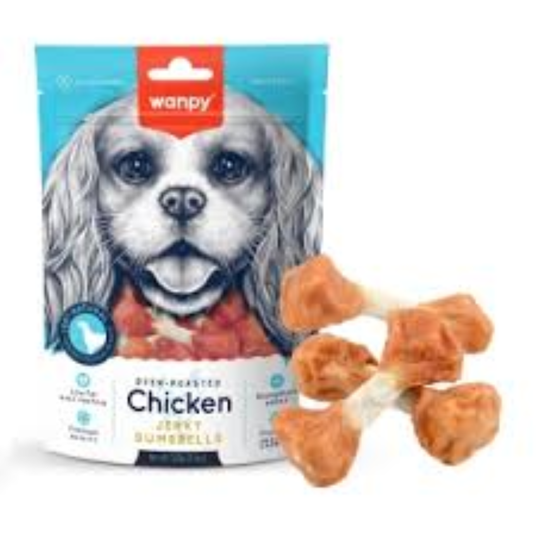 WANPY CHICKEN JERKY DUMBELLS 100G